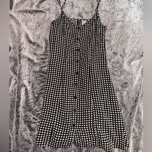 Black and white gingham button down dress H&M size 2
